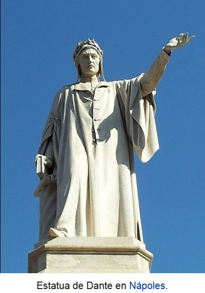 Estatua de Dante en Nápoles